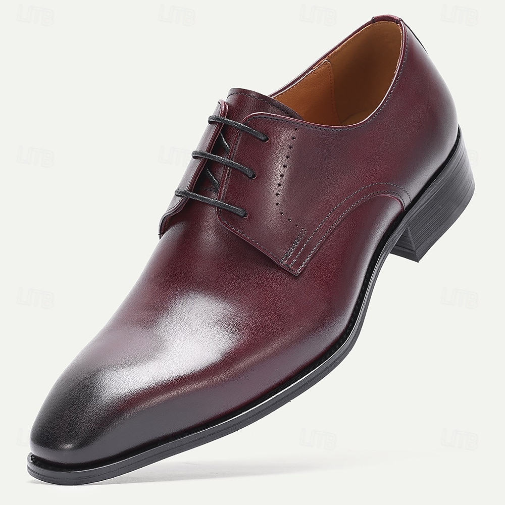 męskie skórzane buty wizytowe, eleganckie i wypolerowane na wesela i do biura 2026 - $94.99 –P1