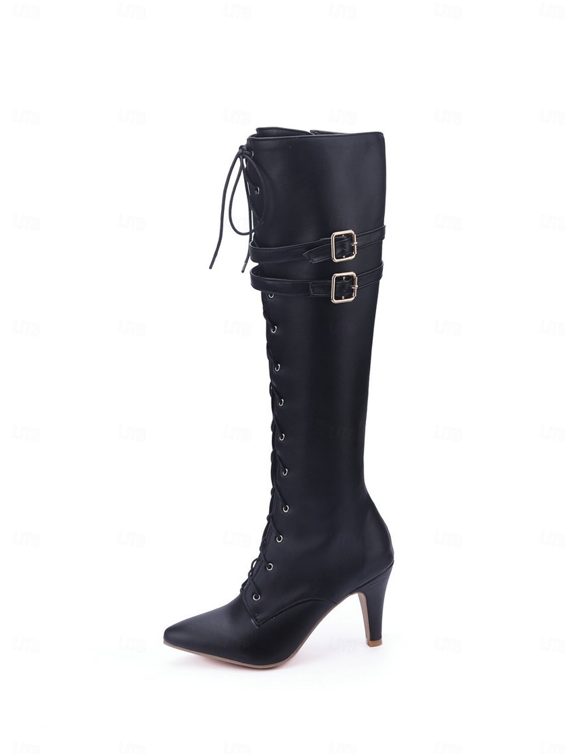 Kniehohe Schnürstiefel aus Leder für Damen mit schmalem Absatz – schicke Stiefel im Ausgeh-Stil, perfekt für Partys, Clubs, Abendveranstaltungen und Ausgeh-Looks. 2026 - $54.99 –P6