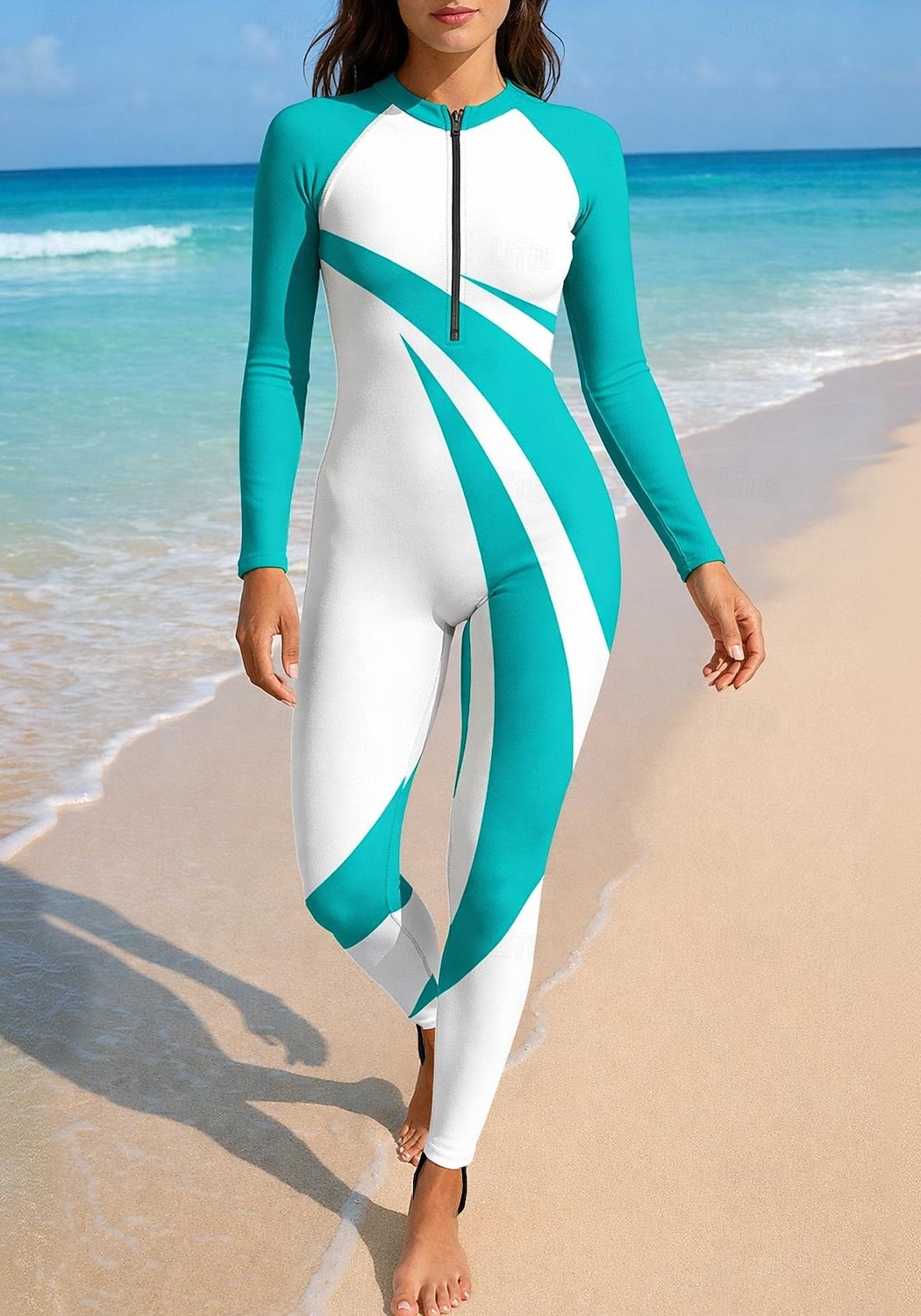 Per donna Top sottomuta Cerniera Frontale UPF50+ Asciugatura Rapida Leggero Manica Lunga Body Maglia da nuoto Surf Spiaggia Sport Acquatici Estate del 2026 a $49.99 –P5
