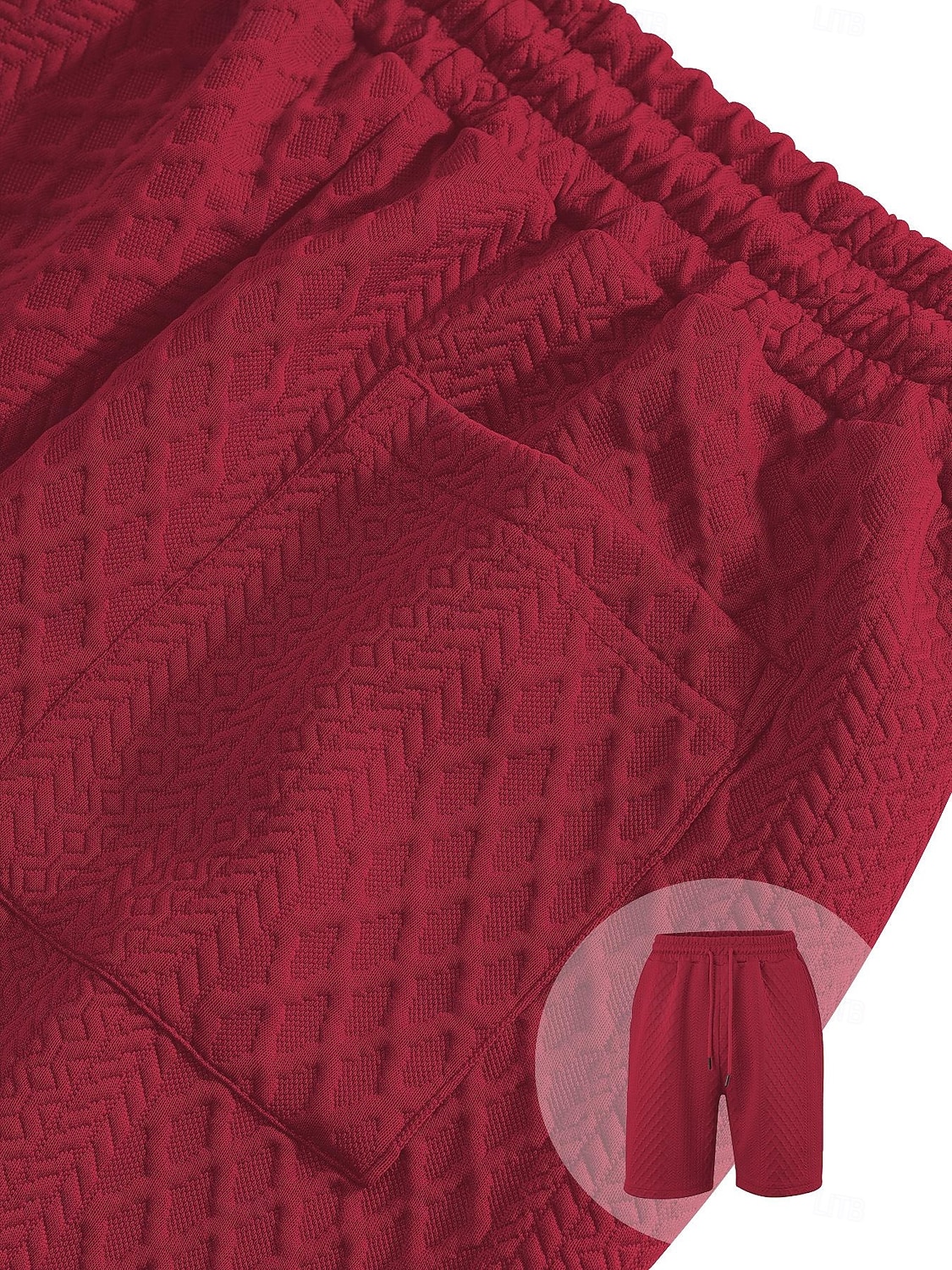 Herr Shorts Casual shorts Jacquard Slät Strukturerad Komfort Andningsfunktion Över Knät Ledigt Utomhus Strand Semester Mode Ljusgrå Microelastisk 2026 - $18.99 –P12