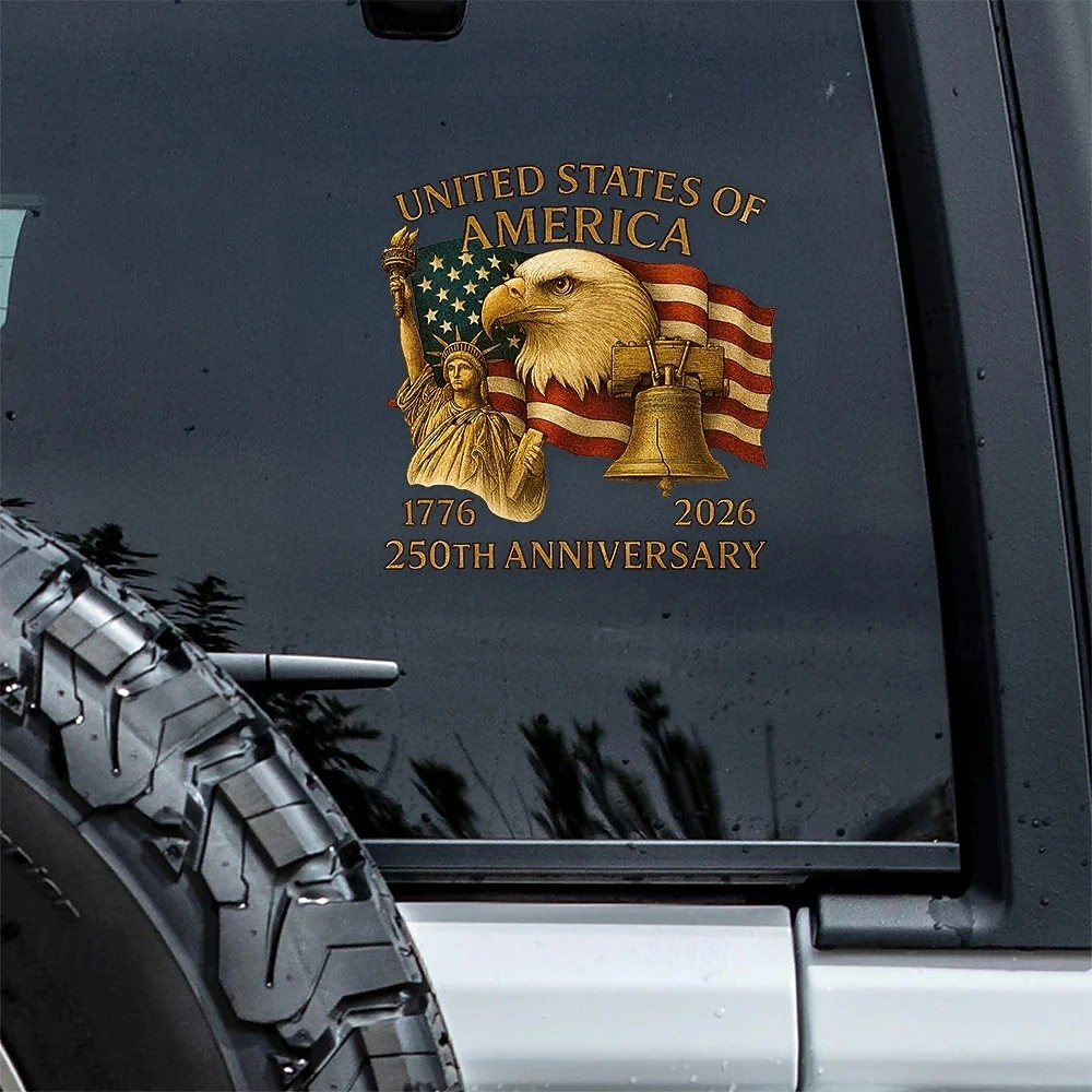 Patriotic USA Eagles 250th Anniversary Car Window Decal Sticker, America  Semiquincentennial 1776-2026 Eagle Stickers, USA Independence Flag Decals, Durable Vinyl Stickers for Car Window 2026 - $9.99 –P1