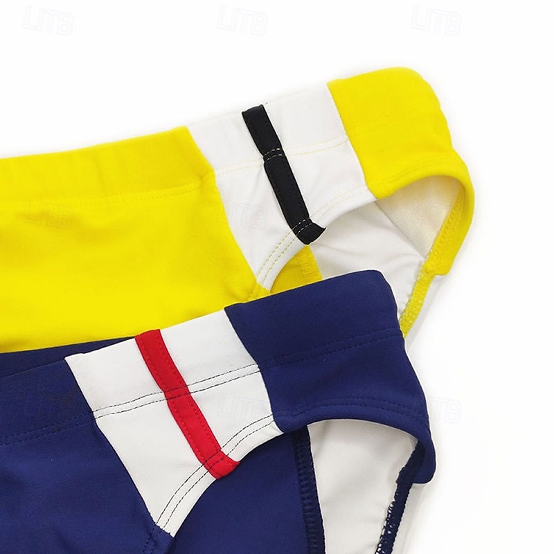 Per uomo Costume da bagno Costume da Bagno Slip mare Color-blocking Asciugatura Rapida Elastico Traspirante Pantaloni Surf Sport Acquatici Nuoto Estate del 2026 a $13.99 –P8