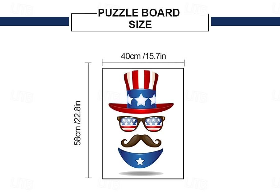 2-pakning med patriotisk dørklistremerke til uavhengighetsdagen 4. juli, veggklistremerker med onkel Sam-hatt, solbriller og bart, rød, hvit og blå, selvklebende dekor til hjemmekontor, 2026 - $16.99 –P1