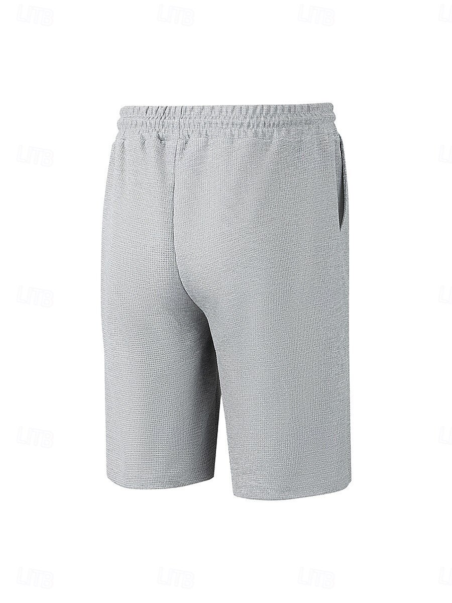 Homens Calções Waffle Calção Shorts de verão Shorts casuais Com Cordão Bolsos Cintura elástica Tecido Conforto Respirável Curto Ao ar livre Férias Verão Desporto Casual Vinho Micro-Elástica de 2026 por $18.99 –P10