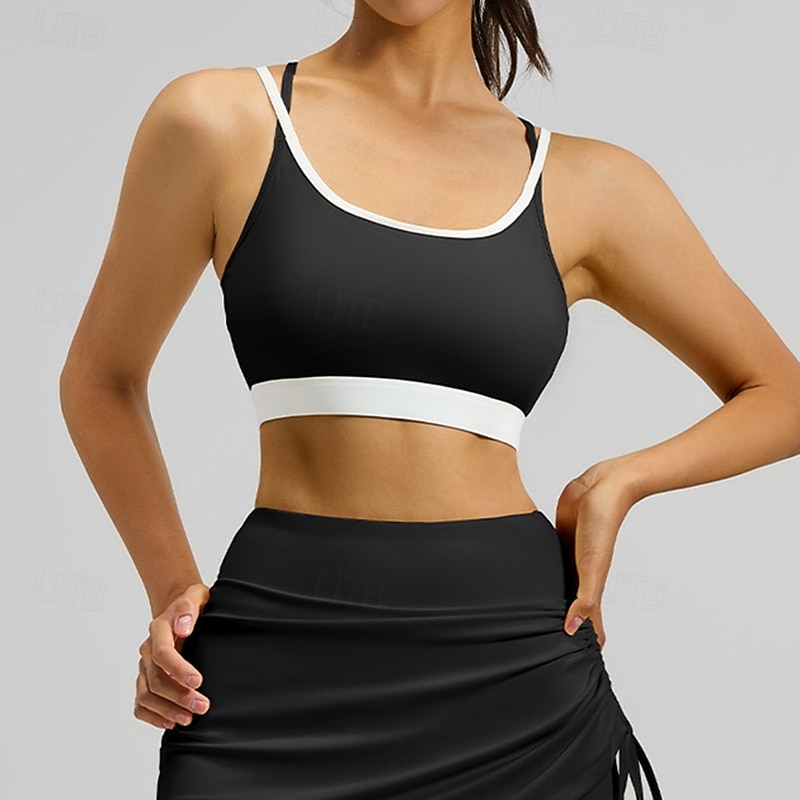 Femmes Soutien Moyen Débardeur Rembourré Brassières et Soutiens-gorge/Sport Mince ​Brassière Soutien-Gorge Rembourré Salle de sport Exercice Course Léger Élastique Respirant Noir Jaune Violet Couleur de 2026 ? $13.99 –P6