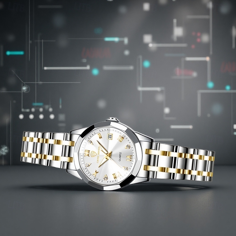 ceas de damă, ceas de lux cu farmec pentru femei, decorațiuni cu diamante, funcție de calendar, afișaj cu lumină de noapte, ceas casual la modă pentru femei, cele mai bune accesorii pentru femei și 2026 - $24.99 –P6