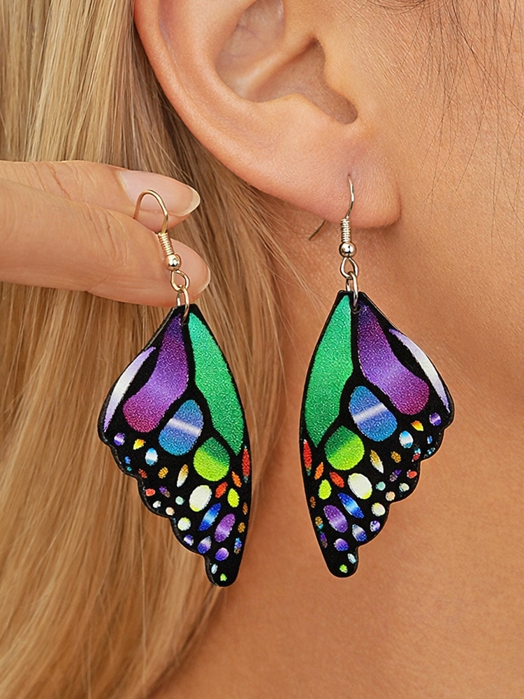 Naisten keinonahkaiset perhossiipikorvakorut – boheemit kevyet roikkuvat korut rantalomaan, arkeen ja juhla-asuihin 2026 - $7.99 –P1