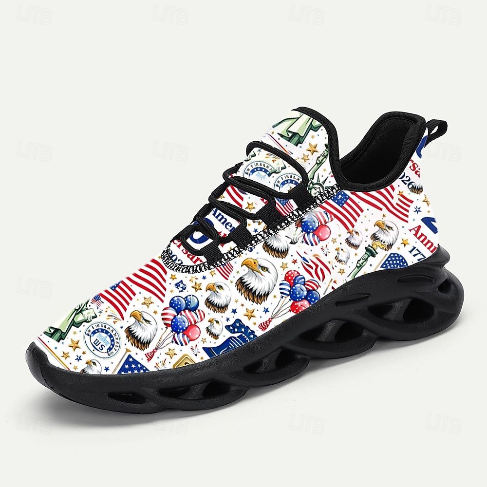 Sneakers voor heren ter ere van het 250-jarig jubileum van de Verenigde Staten – patriottisch design met comfort en duurzaamheid, ideaal voor muziekfestivals, Onafhankelijkheidsdag en casual dagelijks gebruik. 2026 - $42.99 –P4