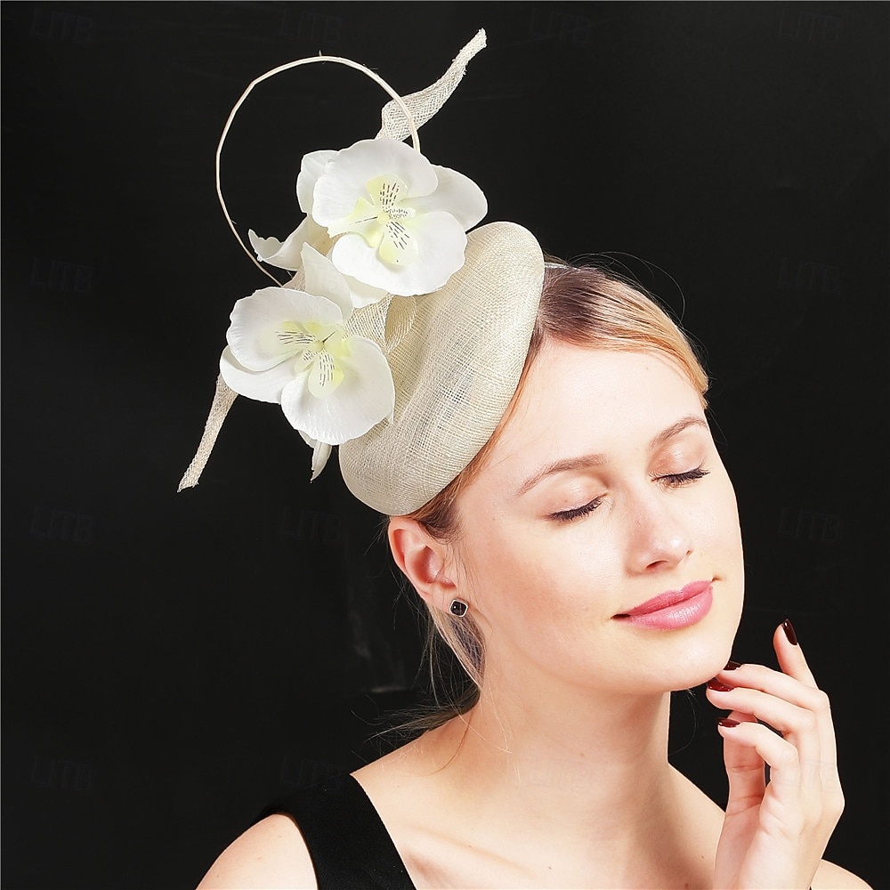 Derby Copricapo Cappello Fascinator affascinante Gentildonna Floreale Piuma Costume Per donna Mascherata Tè Ascot Festival delle corse di cavalli Adulti Copricapo del 2026 a $46.99 –P6