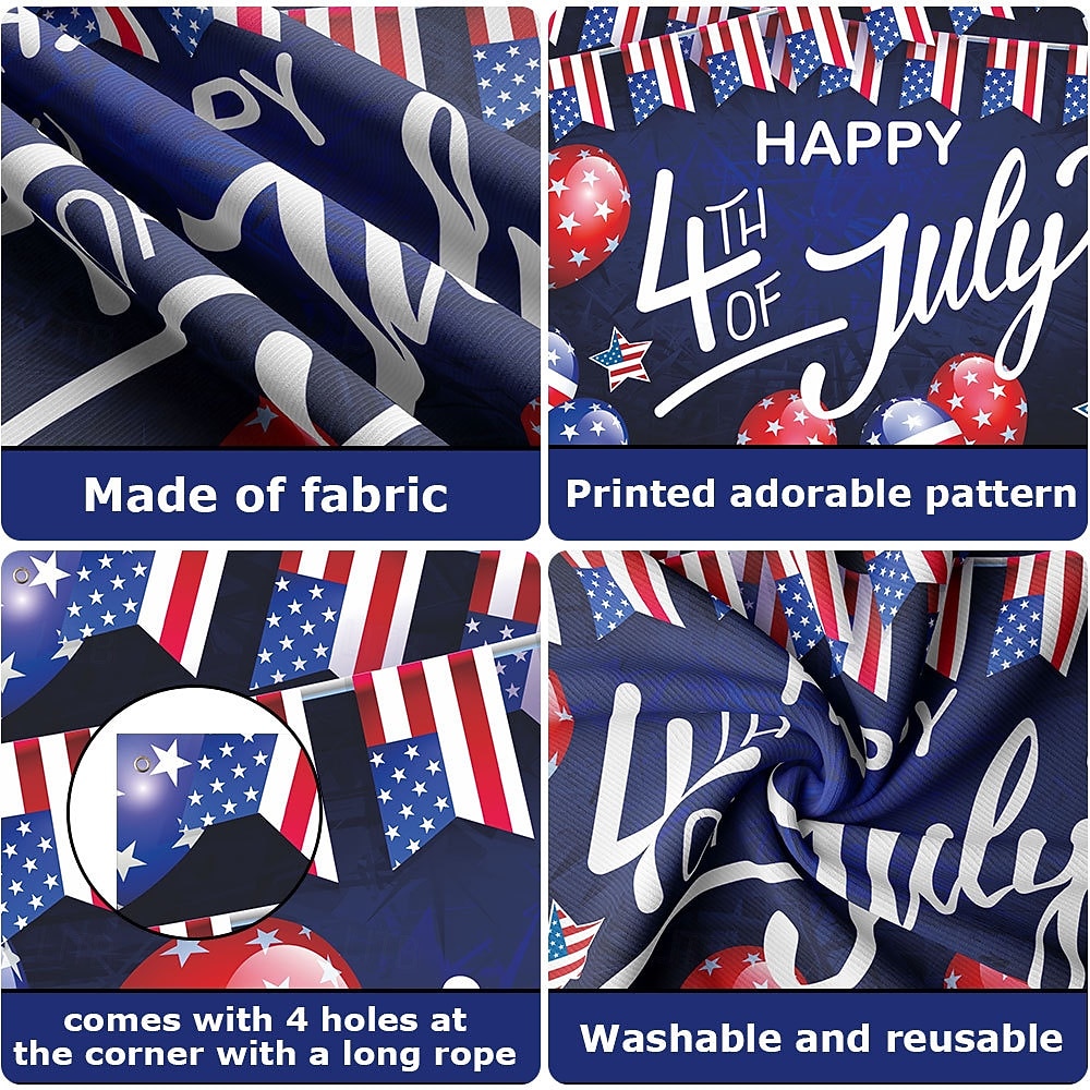 uavhengighetsdagen banner bakgrunn stoff festival utstillingsvindu veggdekorasjon hengende stoff flagg 2026 - $17.99 –P7