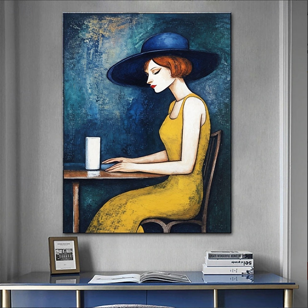 Large painting handmade Abstract Woman Canvas Wall Art Hand-painted ...
