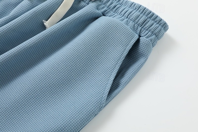 Per uomo Nido d'ape Shorts Pantaloncini Estivi Shorts da Spiaggia Coulisse Elastico in vita Gamba Dritta Semplice Comodità Morbido Lunghezza al ginocchio Quotidiano Spiaggia Moda Chic & Moderno Blu del 2026 a $21.99 –P4