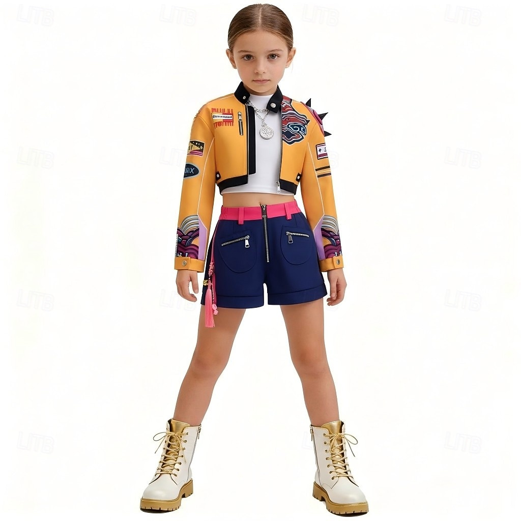 Kpop-inspirert Inspirert av koreansk idol Popstjerne Cosplay kostyme Fancy dress Jente Barne Halloween Karneval Ytelse Comic Con Anime-messe 2026 - $68.99 –P1