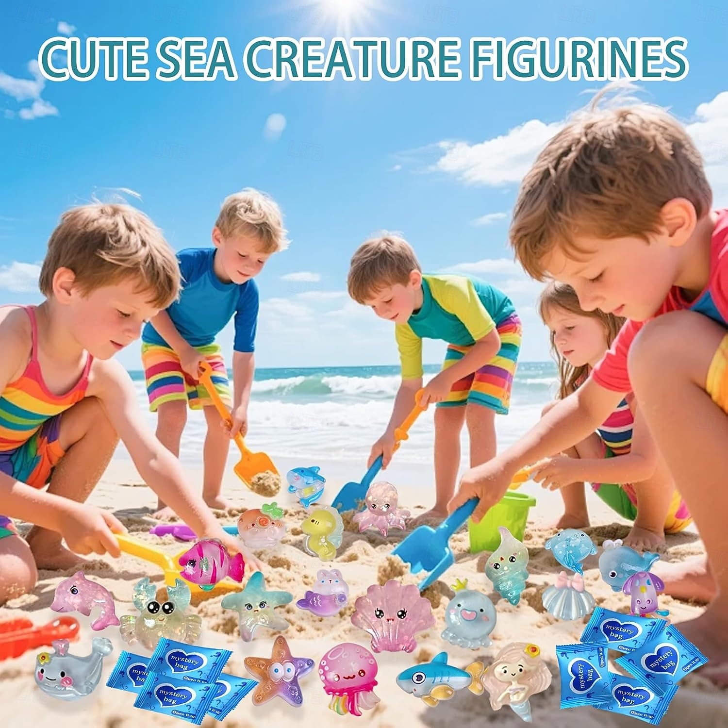 Миниатюрный набор светящихся в темноте фигурок морских животных из смолы, набор из 50/100/200 штук в пакетиках-сюрпризах, крошечные морские животные, рыбки, черепахи, дельфины, морские звезды и многое другое, для рукоделия, сказочного сада, домашнего деко 2026 - $9.99 –P3
