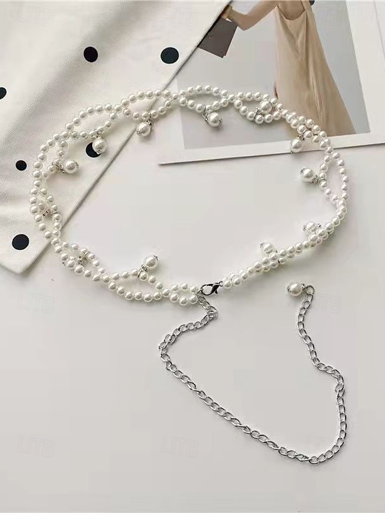 cintura da donna con catena in finte perle, elegante accessorio per abito da sposa, delicato gioiello regolabile per matrimoni, feste, eventi serali e occasioni formali del 2026 a $9.99 –P6