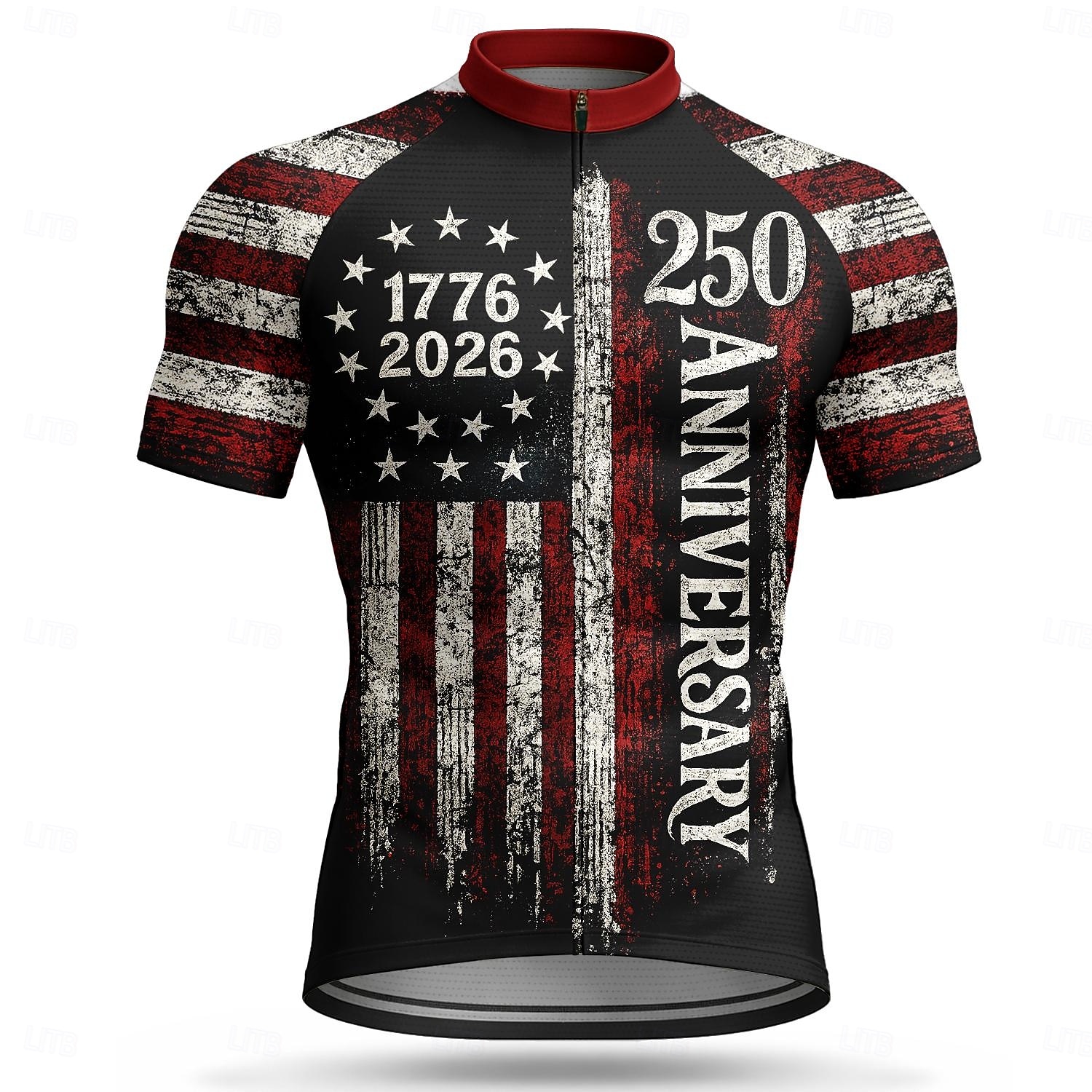 250 aniversario de Estados Unidos Día de la Independencia Día Nacional Americano Hombre Maillot de Ciclismo Bandera estadounidense de los Estados Unidos Bandera / bandera nacional Manga Corta 2026 - $13.49 –P1