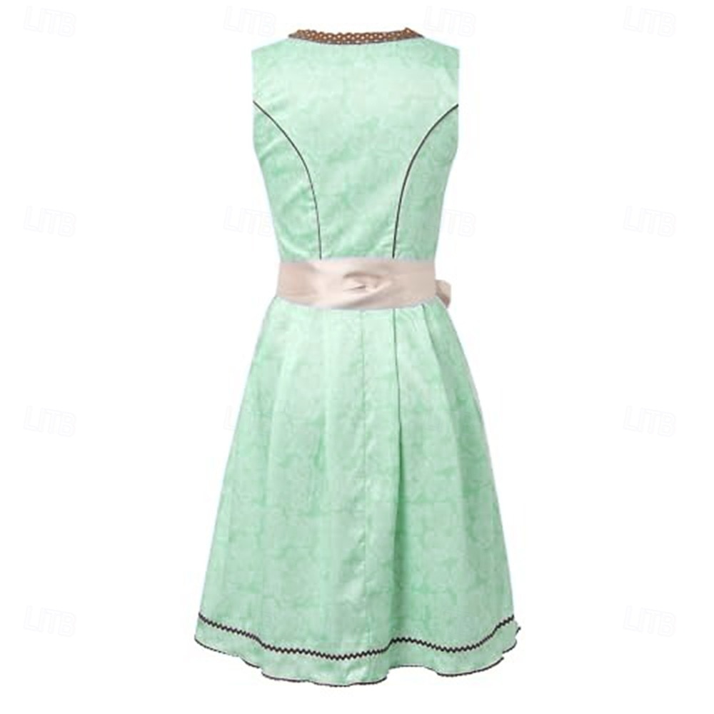 Oktoberfest Šaty Zástěra Dámské šaty Služka Bavorský němčina Mnichov Louky Dámské Párty Pivní festival Tradiční Styl Tkanina Bez halenky 2026 - $96.99 –P10