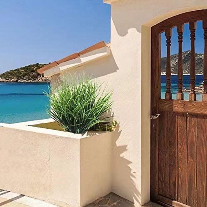 24 nippua tekonurmikasveja ulkokäyttöön tekonurmi vehnäruoho UV-kestävä tekopensas pensas kasvi vihreä sipuliruoho tekonurmi korkeat varret sisä- ja ulkotoimiston sisustukseen 2026 - $40.99 –P4