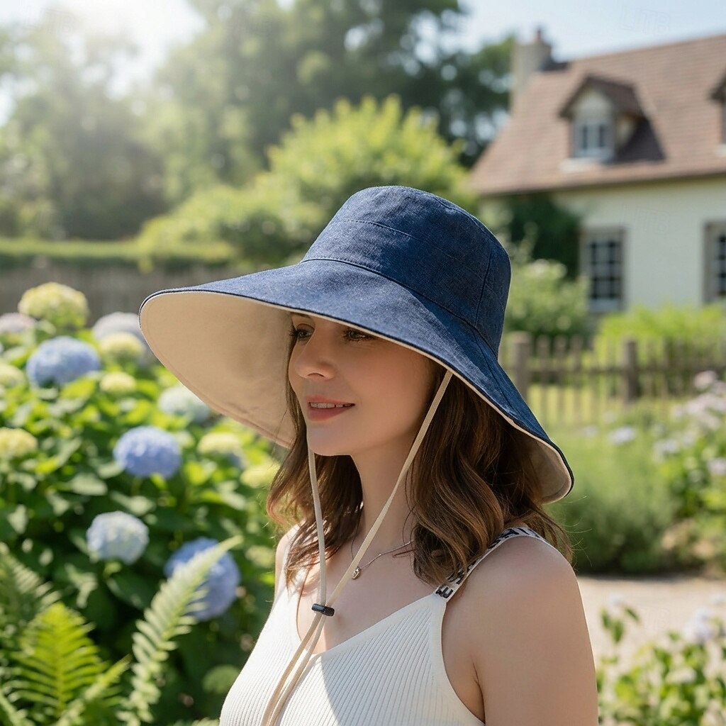 1 pcs Hombre Mujer Gorro para el Sol Gorro para senderismo Ala ancha Verano Al aire libre Protección Solar Filtro Solar Transpirable Reductor del Sudor Sombrero Color sólido Mezcla Poliéster / Algodón 2026 - $19.99 –P4