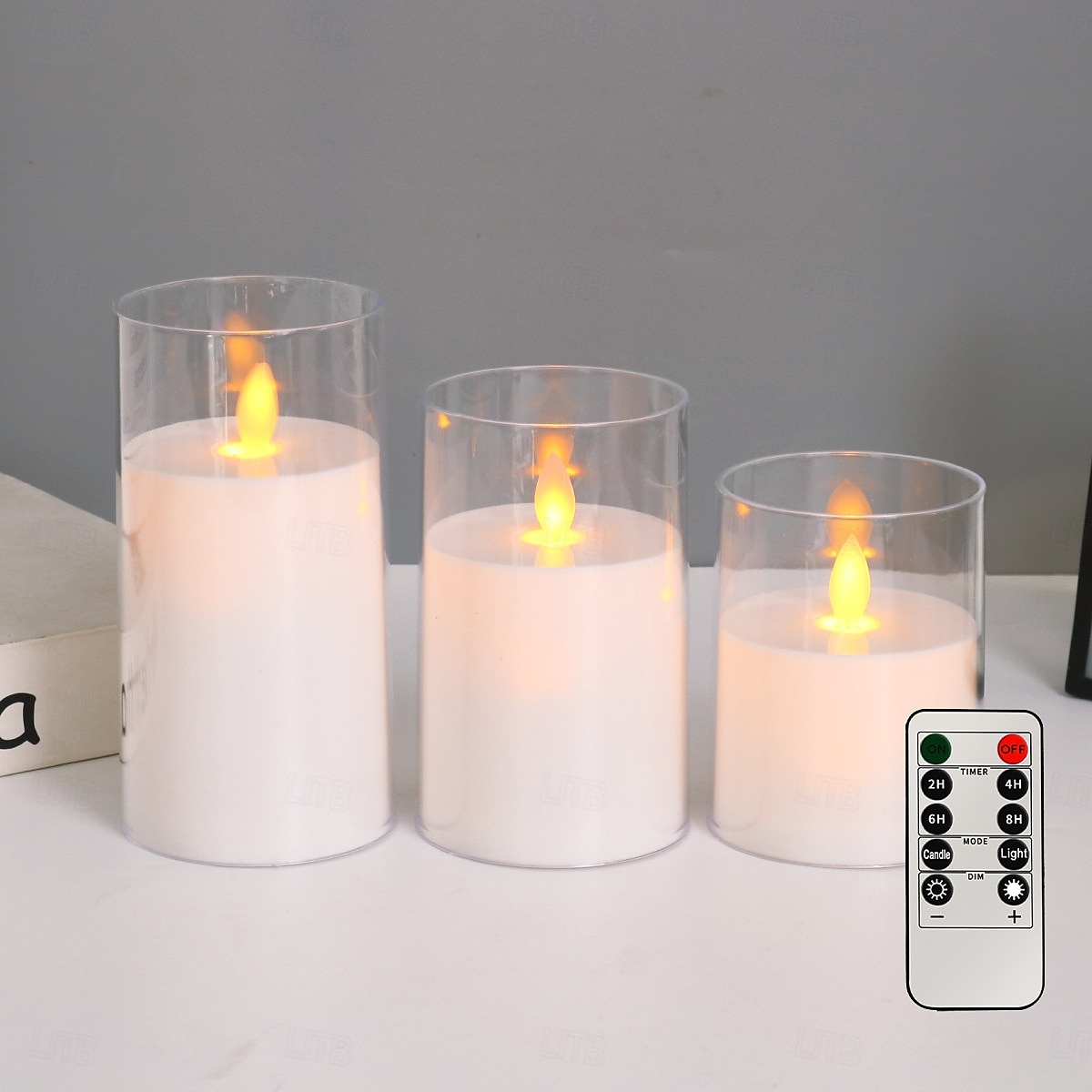 3 candele a led senza fiamma con telecomando, candele di cera senza fumo per proposte di matrimonio, feste, cene, illuminazione ambientale, alimentate a batteria AAA, decorazioni per la casa del 2026 a $19.99 –P3