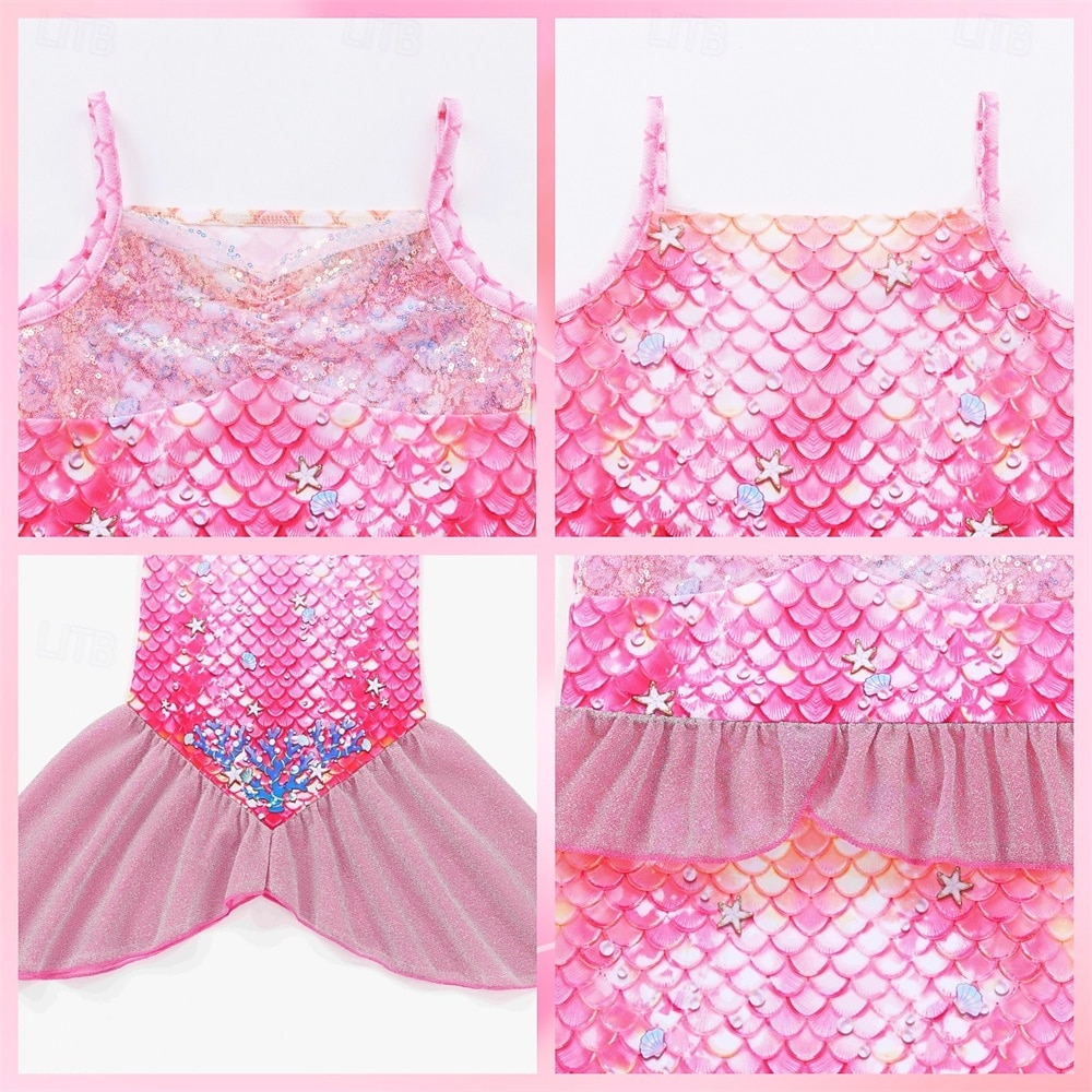 sereia Princesa sereia Vestidos Fantasia de festa temática Fantasias for Para Meninas Infantil Crianças Carnaval Baile de Máscaras Festa Feriado de 2026 por $23.99 –P9