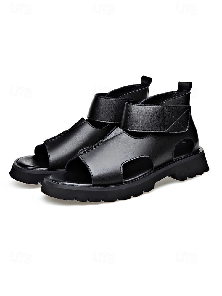 Eleganta bröllopssandaler i konstläder för män, bekväma och snygga formella skor för bröllop, perfekta för sommarfester 2026 - $69.99 –P10