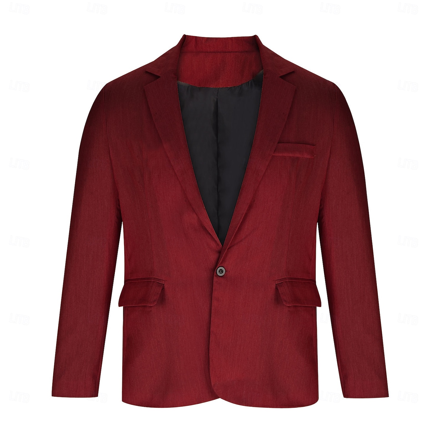 Homens Jaqueta Blazer Colar de entalhe Moda Leve Casual Cor Sólida Blazer Preto Verde Claro Vermelho Moderno Comum 1 Butão de 2026 por $40.99 –P13