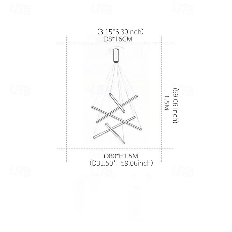 led závěsné svítidlo 3/5/7/9 hlav cluster design sputnik designové lustry do jídelny ložnice závěsné lampy 110-240v pouze stmívatelné pomocí dálkového ovládání 2026 - $349.99 –P14