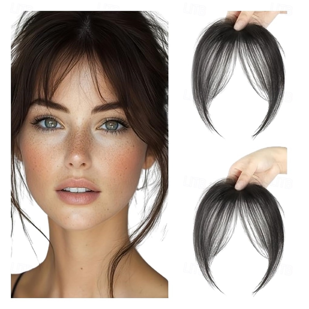 Bangs Hair Clip in Bangs Fringe with Temples Hairpieces for Women Hair Bangs Extension for Daily Wear (Natural black#) 2026 - $9.49 –P1