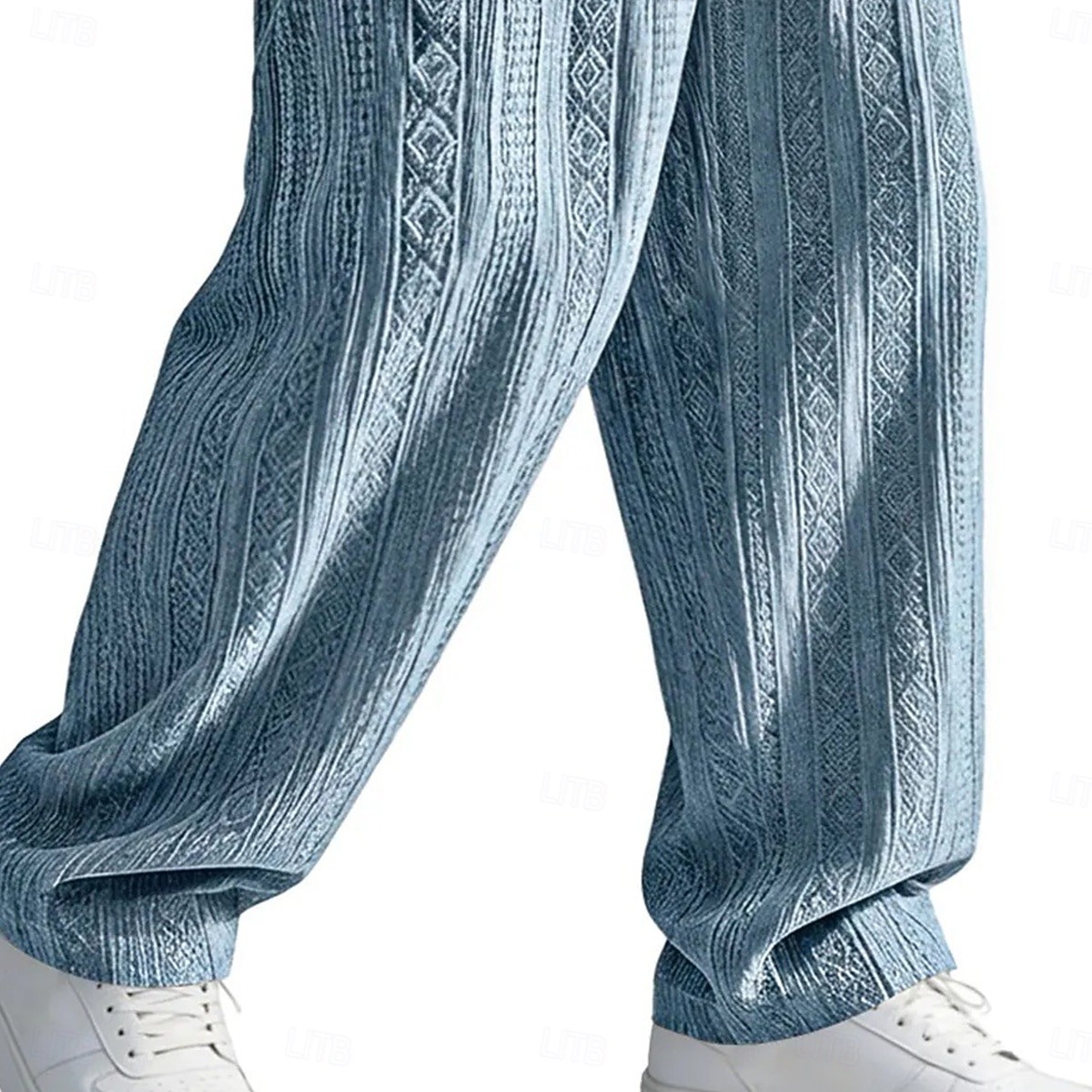 Per uomo Pantaloni Pantaloni Larghi Pantaloni casual Pantaloni testurizzati Jacquard Elastico in vita Gamba Dritta Semplice Traspirante Lunghezza intera Casuale Quotidiano All'aperto Vacanza Moda del 2026 a $25.99 –P3