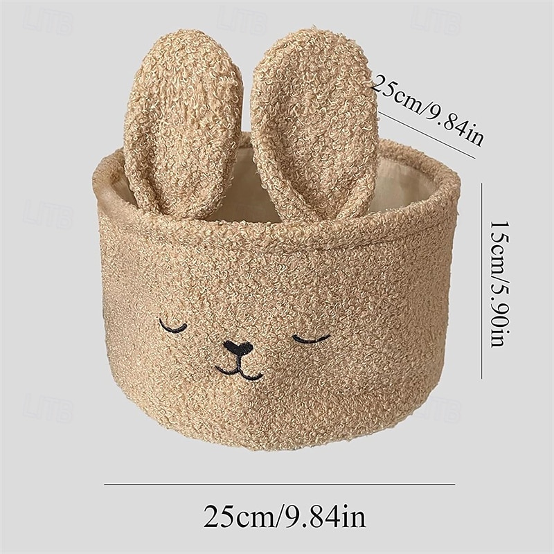 cestino di Pasqua - cestino portaoggetti per mensole, adorabile scatola decorativa a forma di coniglio, perfetto per scrivanie, mensole, lavanderie, camerette dei bambini, bagni del 2026 a $19.99 –P5
