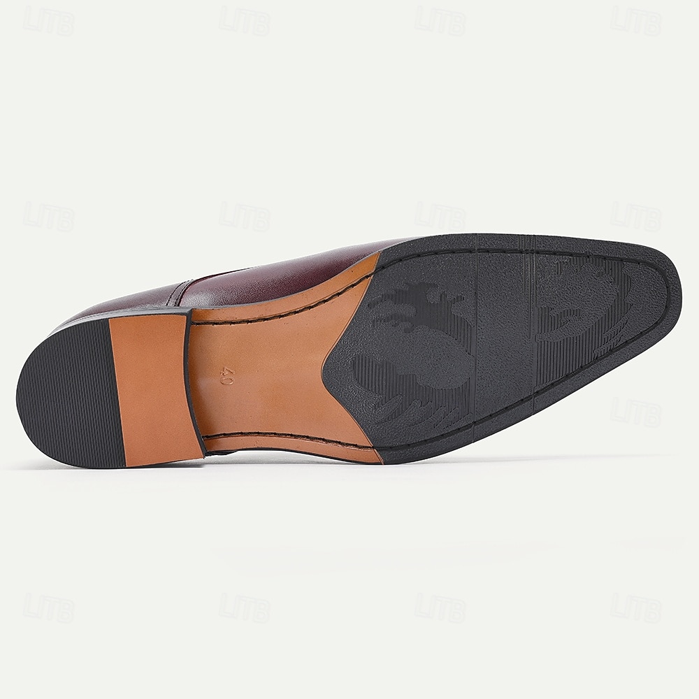 męskie skórzane buty wizytowe, eleganckie i wypolerowane na wesela i do biura 2026 - $94.99 –P5