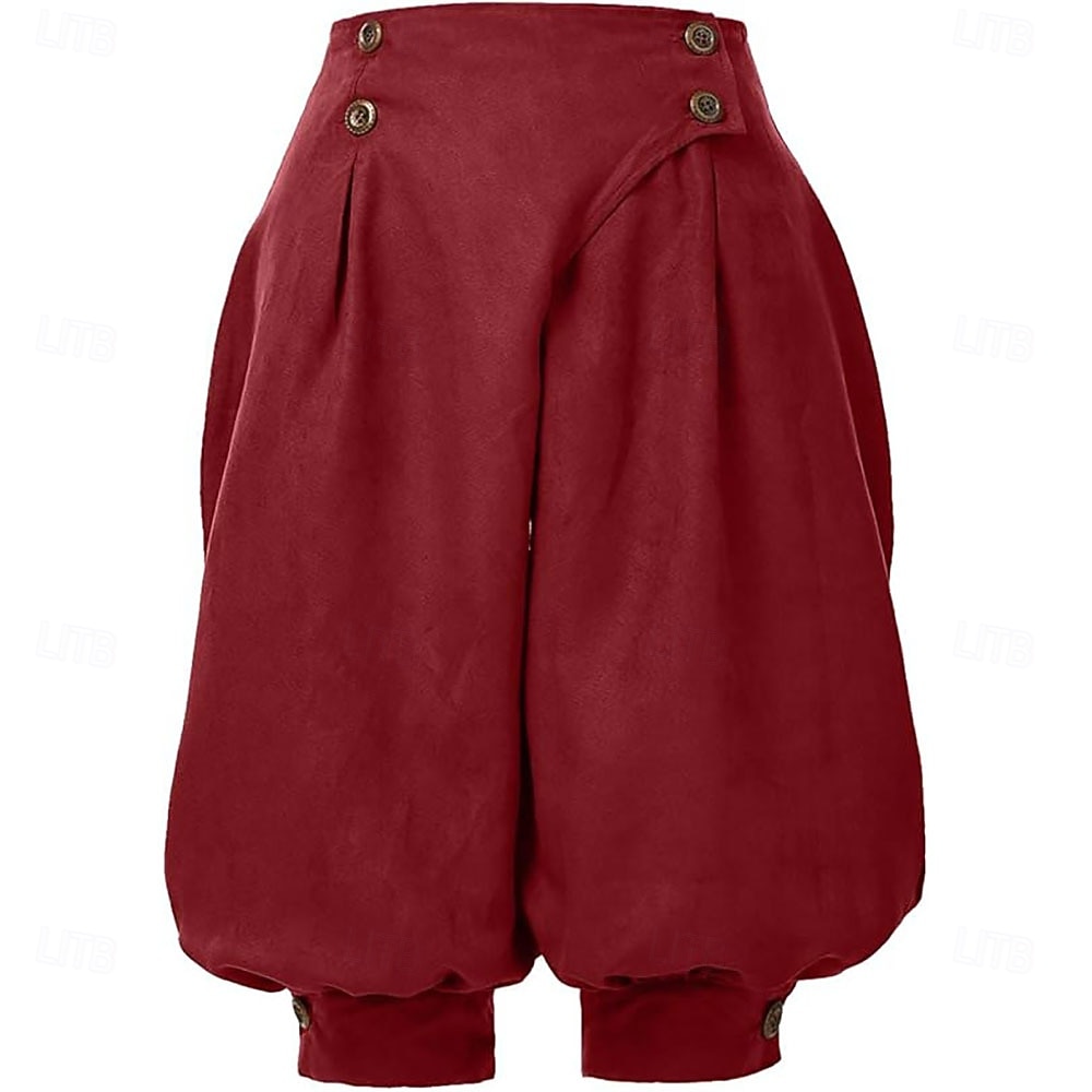 Mittelalterlich Renaissance Steampunk Piratenhose Pirat Kostüm Damen Vikinger Seeräuber Fantasie Leistung LARP Renaissance-Messe Erwachsene Hose Frühling 2026 - $42.99 –P16
