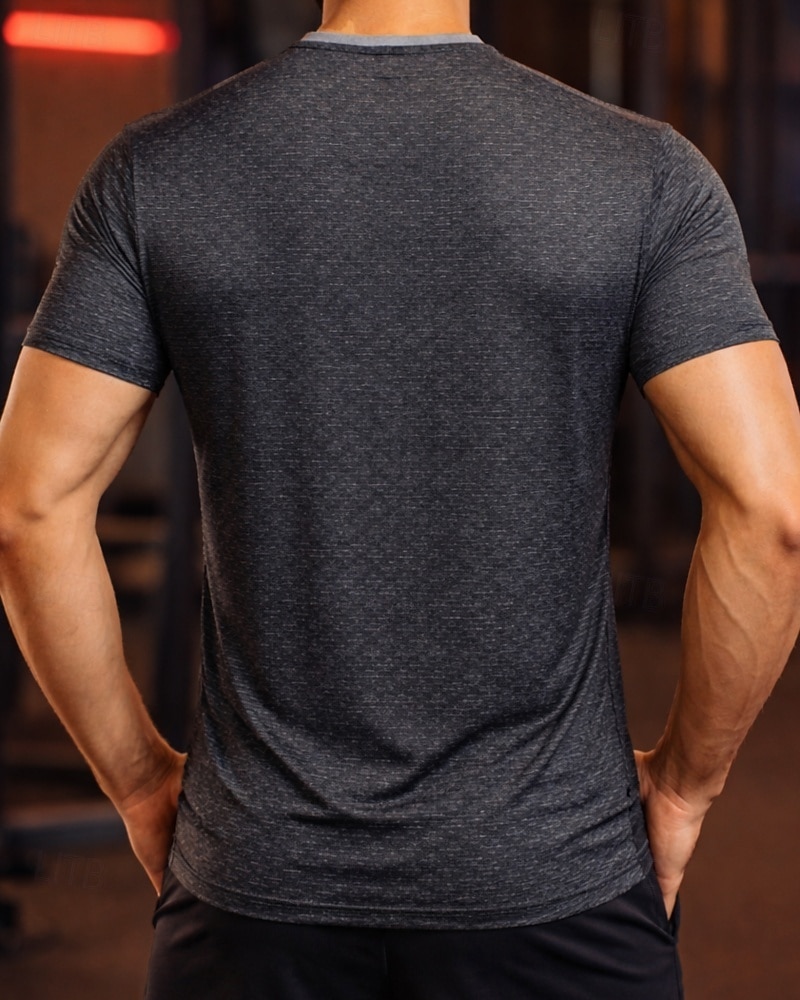 בגדי ריקוד גברים קולור בלוק טישרט לריצה חולצת דחיסה חולצה אתלטית צמרת ספורט קיץ פס מחזיר אור שרוולים קצרים ייבוש מהיר פתילת לחות נושם כושר אמון הליכה ג'וגינג פול שחור תלתן בגדי ספורט לבוש אקטיבי 2026 - $21.99 –P2