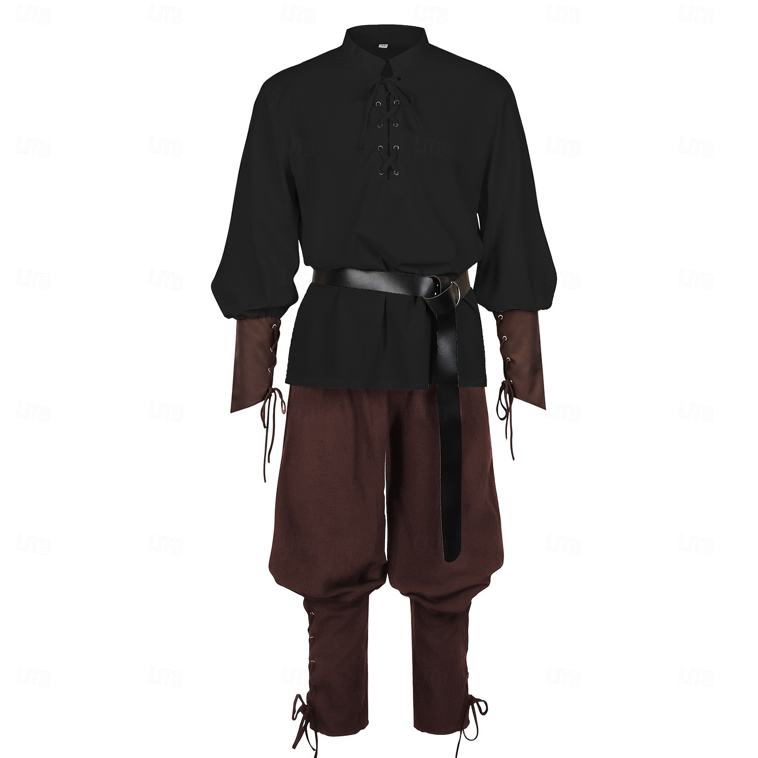 Średniowieczne Renesansowa Wymyślny kostium Długie rękawy Pirat Wiking Strój na bal maskowy Męskie Wiking Piracki Halloween Karnawał Spektakl LARP Ren Faire Dla dorosłych Koszula Spodnie Pas 2026 - $49.99 –P15