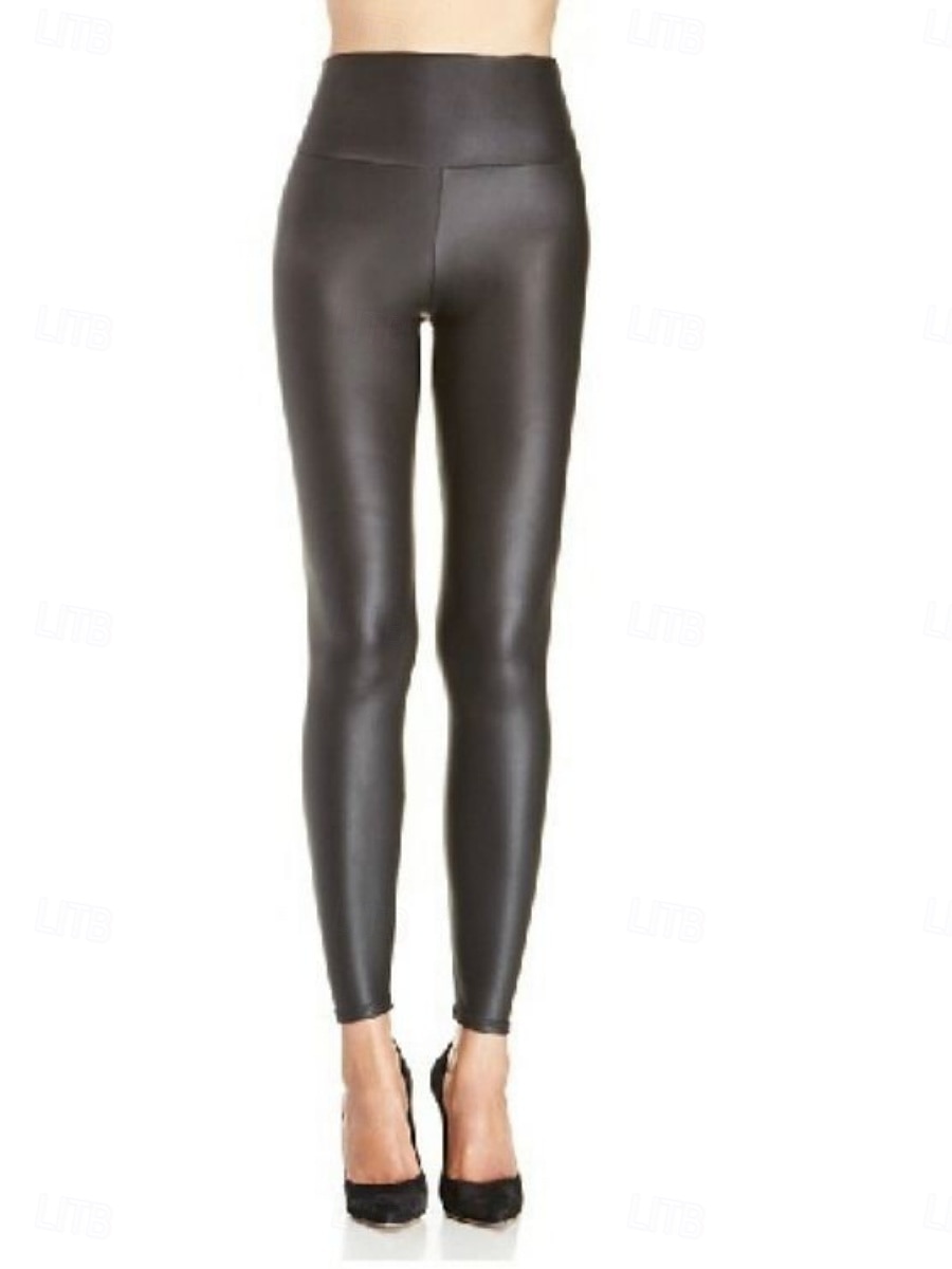 Dámské Kalhoty Kožené kalhoty Legíny prázdniny Módní Šik ven Plná délka Po kotníky Vysoký pas Bez vzoru Elastický pas Pohodlné Prodyšné Elastické Denní Sporty a outdoor Sport Černá Jaro Podzim Slim 2026 - $13.99 –P3
