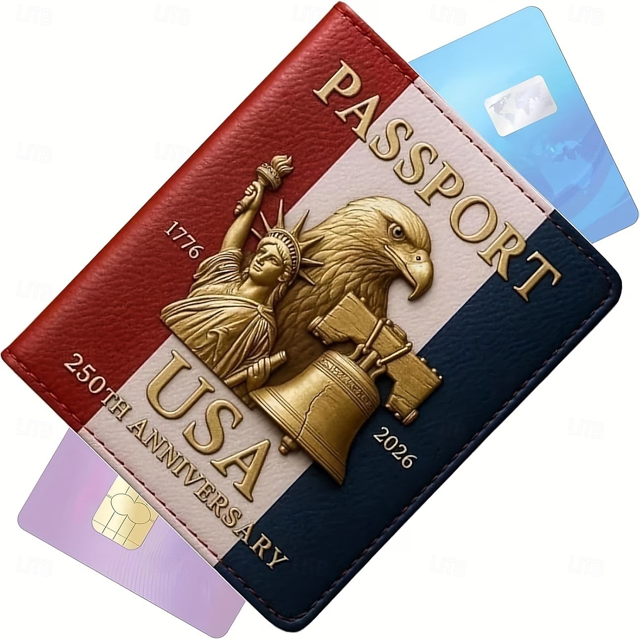 κάτοχος διαβατηρίου για την 250ή επέτειο των Ηνωμένων Πολιτειών, κάτοχος διαβατηρίου για το ιδρυτικό πνεύμα, αναμνηστική έκδοση για τα 250 χρόνια, πορτοφόλι διαβατηρίου ταξιδιού, κλείδωμα RFID, 2026 - $16.99 –P8