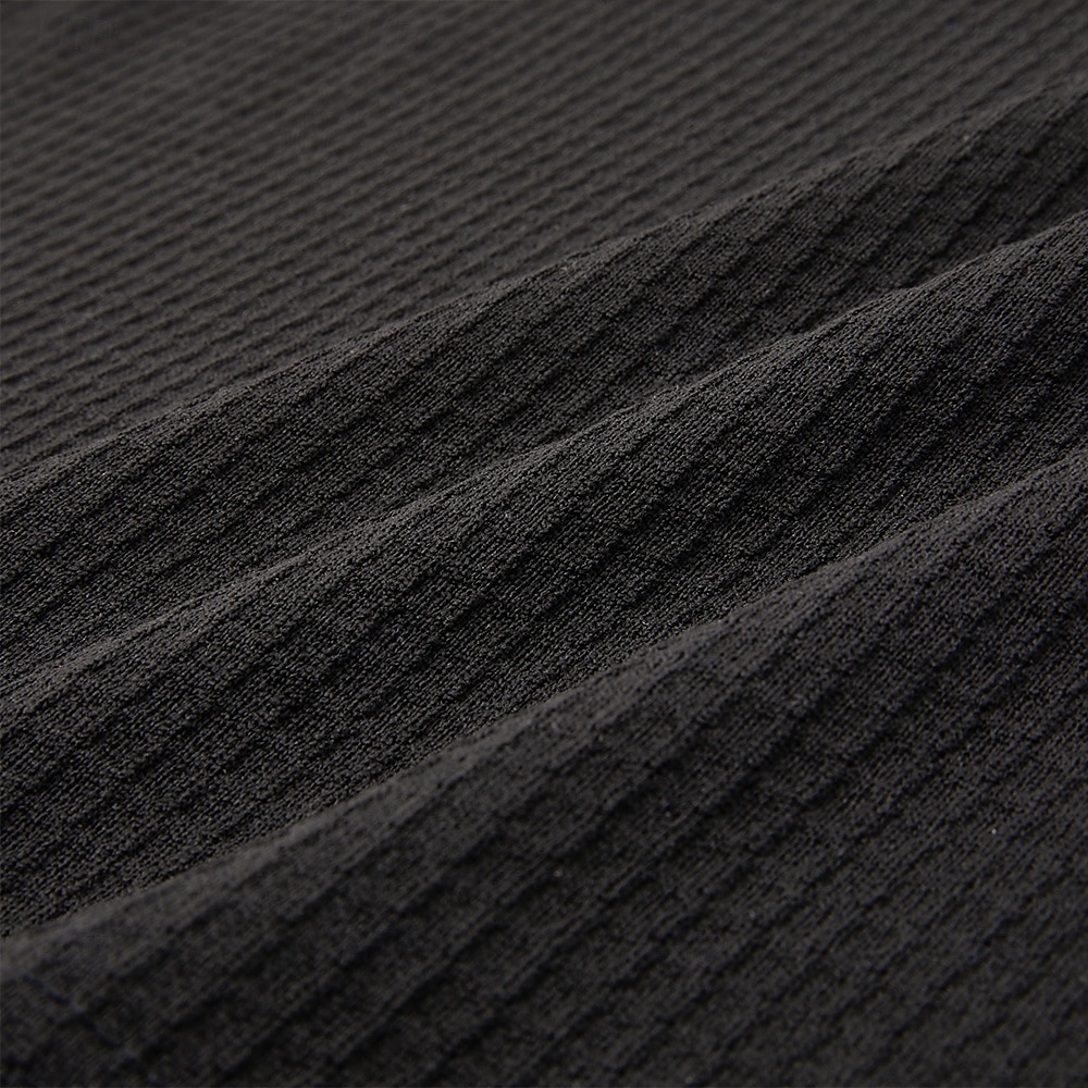 Men's Waffle T-shirt T Shirt Waffle Henley Shirt Long Sleeve Hooded Lace Up Neck Fall Solid Color Textured Traditional / Vintage Drawstring Casual Home Outdoor Light Blue Wine Black Top Tee for Men 2026 - $24.99 –P10