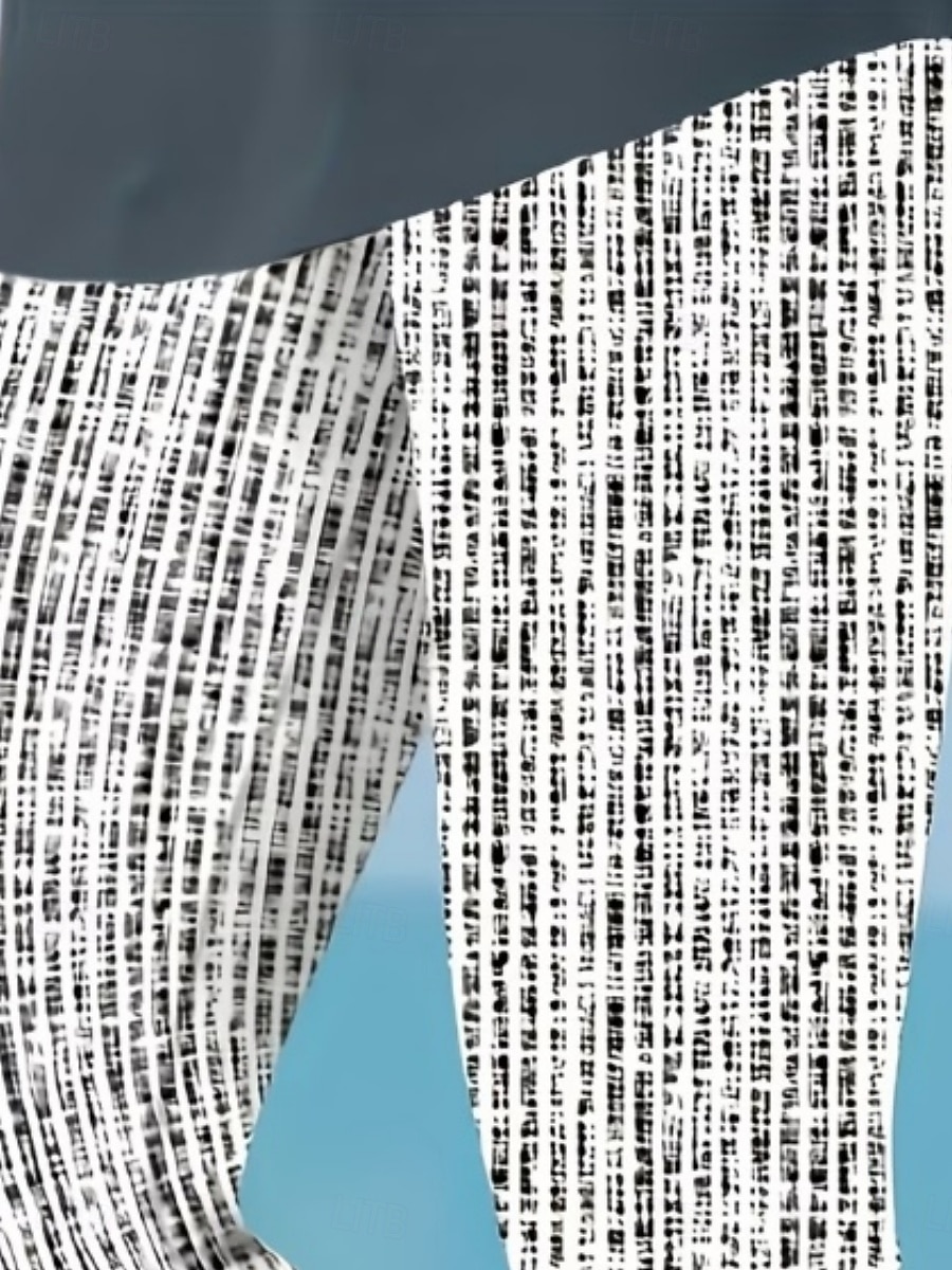 Pentru femei chinez Jambiere Îmbrăcăminte de lounge Vacanță Epocă Șic Stradă Capris Talie Înaltă Grafic Geometric Imprimare Confort Απαλό Comfortabil Strech Zilnic În aer liber Vacanță Gri Var 2026 - $19.99 –P2