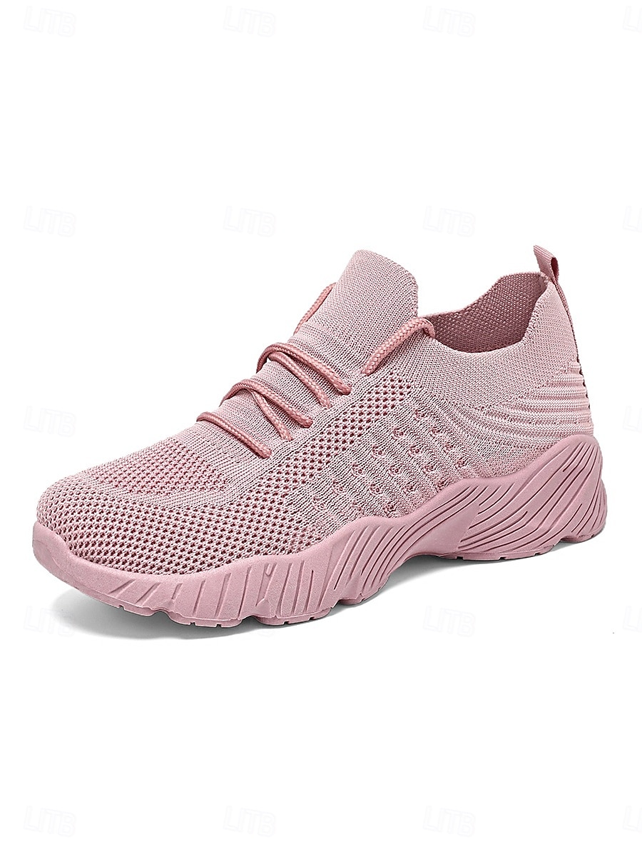 scarpe da ginnastica casual da donna in Flyknit rosa - scarpe da ginnastica traspiranti, morbide e ammortizzate, comode da indossare ogni giorno, per viaggi, lavoro, shopping, fitness e attività del 2026 a $24.99 –P1