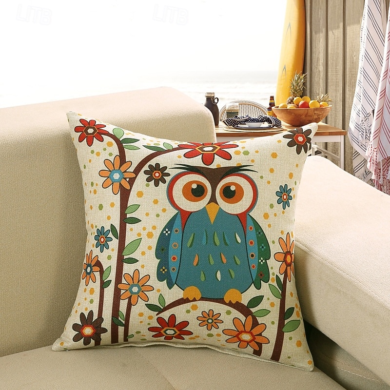 Capas de almofada de linho Four Seasons com orquídeas e a árvore da vida, um design floral vibrante e colorido para sofá e cama. de 2026 por $7.99 –P9