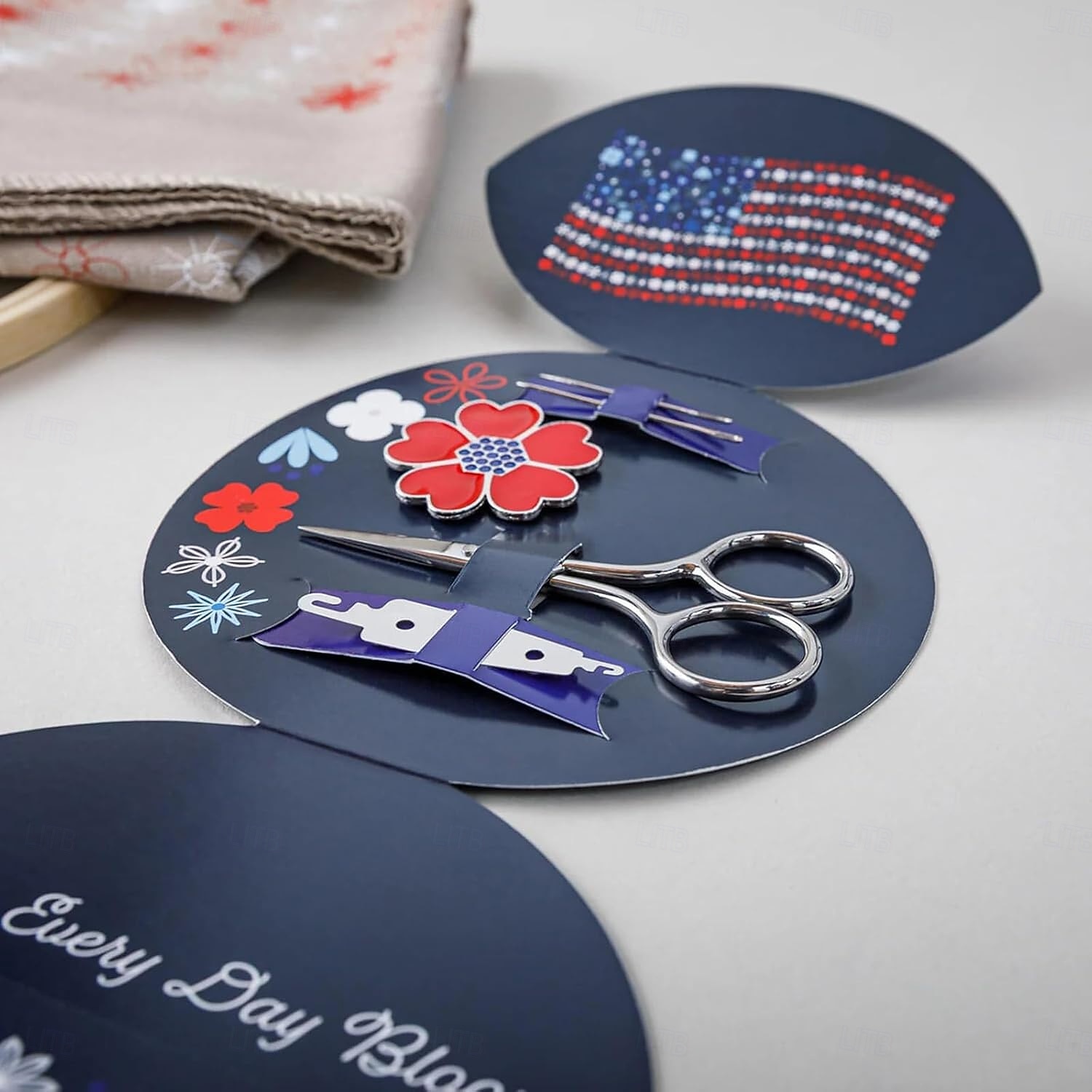Red, White & Bloom Embroidery Kit, US 250th Anniversary Cross Stitch Kit, Flowers Embroidery Kits, Full Range of Embroidery Starter Kits for Beginners Adults, Gifts for Veterans & Craft Lover 2026 - $27.99 –P7