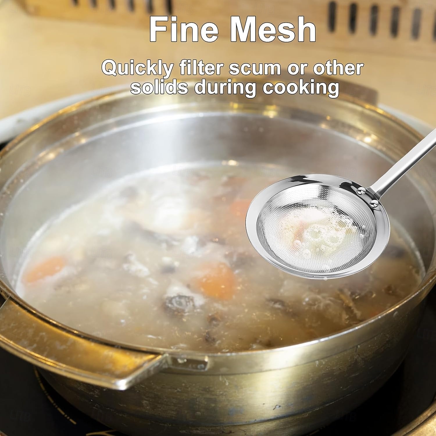 2 Pack Fine Mesh Stainless Steel Colander Mesh Strainer for Cooking Oil, Skimmer Spoon Filte Grease Foam, Food Strainer Kitchen Gadgets 2026 - $15.99 –P5