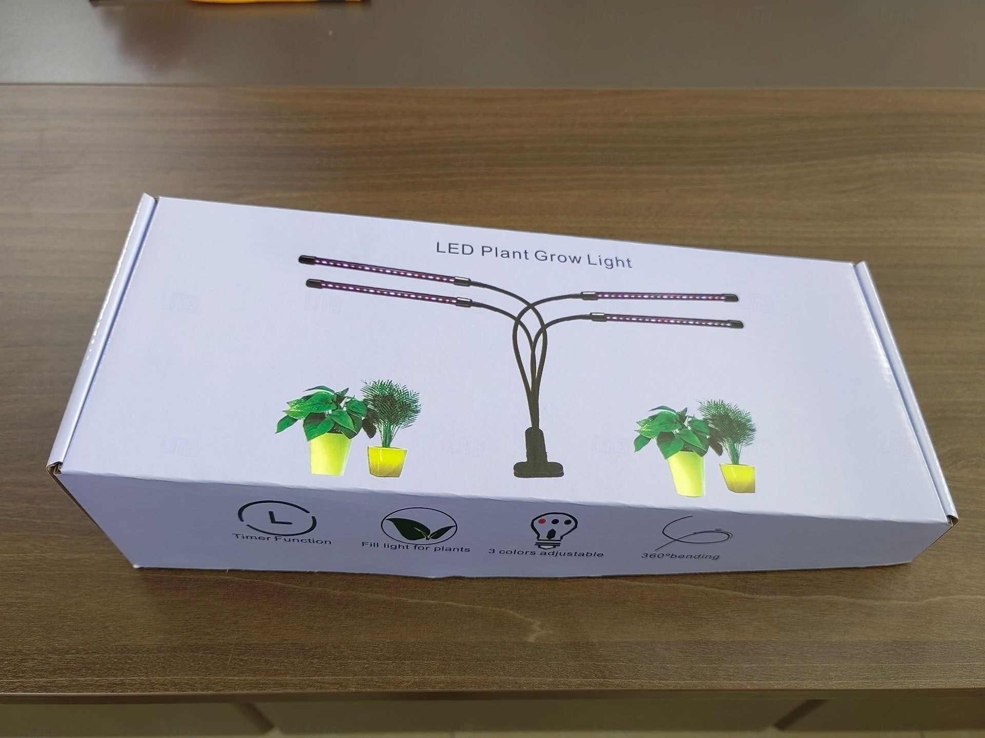 Lampe de croissance LED à 4 têtes à pince, spectre complet rouge &Lampe de croissance bleue, 80 LED, minuterie 3/9/12 h, USB 5 V, réglable, idéale pour les serres d'intérieur, les plantes grasses, les de 2026 ? $26.99 –P3