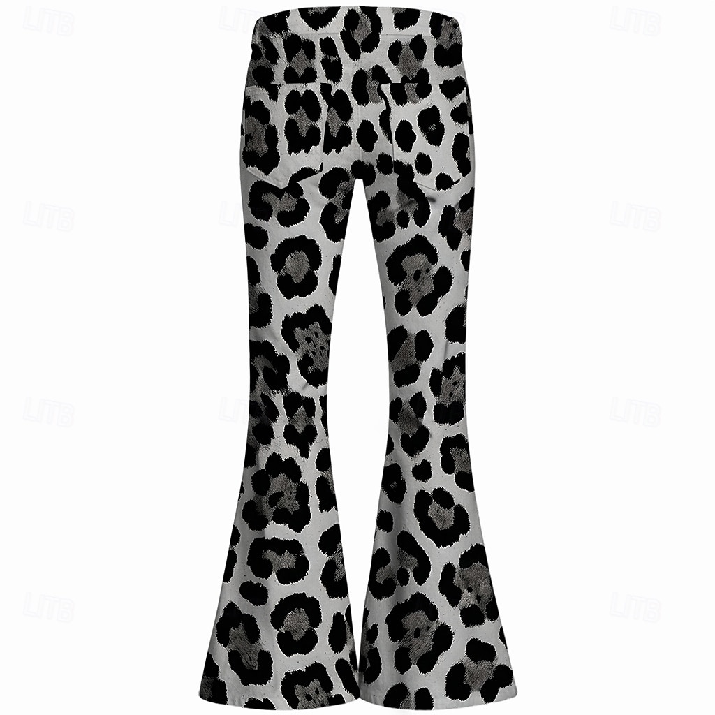 Retrò Vintage Boho Anni '70 Pantaloni Pantaloni a zampa d'elefante Hippie Disco Vita alta Leopardo Costume Per uomo Halloween Carnevale Festival Musicale Festa a tema retrò Adulti Pantaloni del 2026 a $35.99 –P2