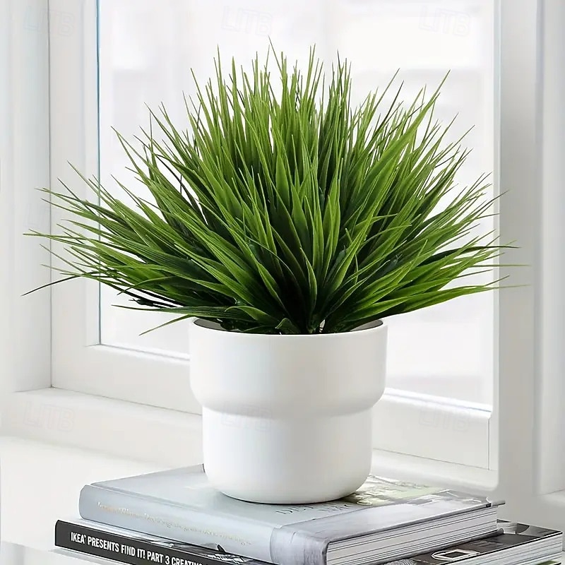 12 יחידות חבילות דשא אביב מלאכותי, צמחי ירק מלאכותיים עם 7 מזלגות, גבעולי דשא מלאכותיים לקיר צמחים, גינה, בית &קישוט האירוע 2026 - $19.99 –P5