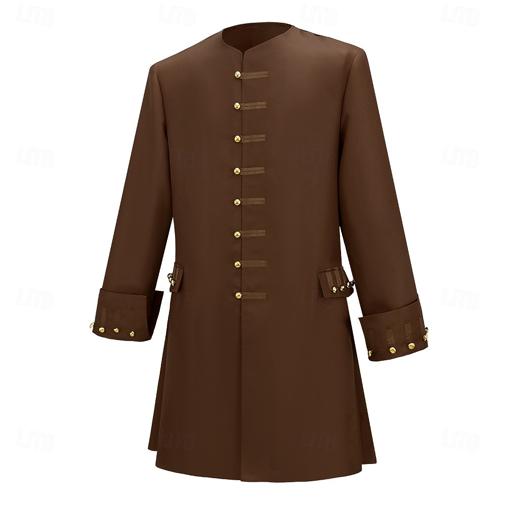 Retro Vintage Rococó Vitoriano Casacos Manga Comprida Traje Real Fantasia Homens Dia Das Bruxas Carnaval feira renascentista LARP Adulto Blusa de 2026 por $70.99 –P9