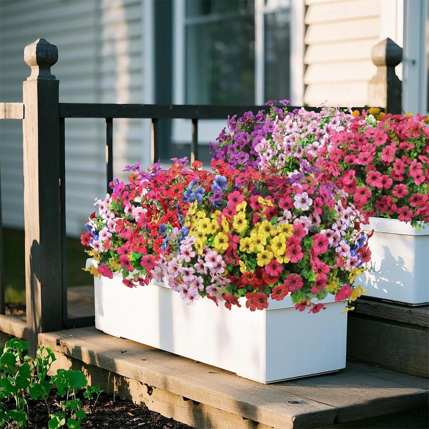 24 Bundles Artificial Flowers for Outdoors Fake Silk Flowers UV Resistant Faux Plastic Plants for Spring Summer Garden Porch Window Box Table Vase Home Indoor Outdoor Decoration, Mixed 2026 - $38.99 –P3