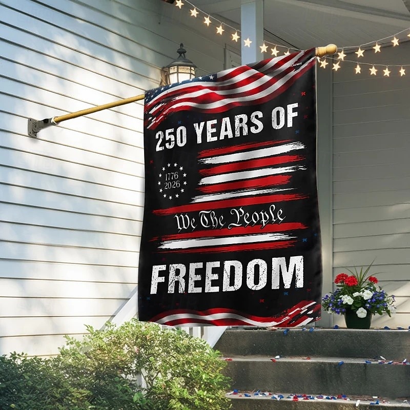 Bandiera da giardino per il 250° anniversario degli Stati Uniti, cartello da giardino per l'anniversario dell'America, striscione patriottico per la libertà del 4 luglio degli Stati Uniti, bifacciale. del 2026 a $11.99 –P2