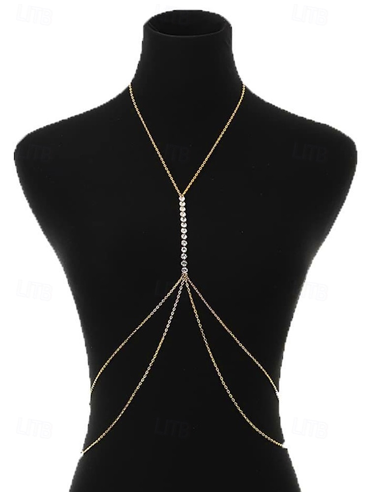 Dam Kroppskedja Silver Brun Legering Elegant Mode Standkläder 2026 - $7.99 –P7